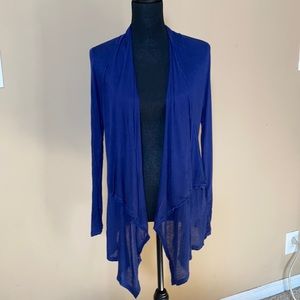 Blue cardigan. Light weight